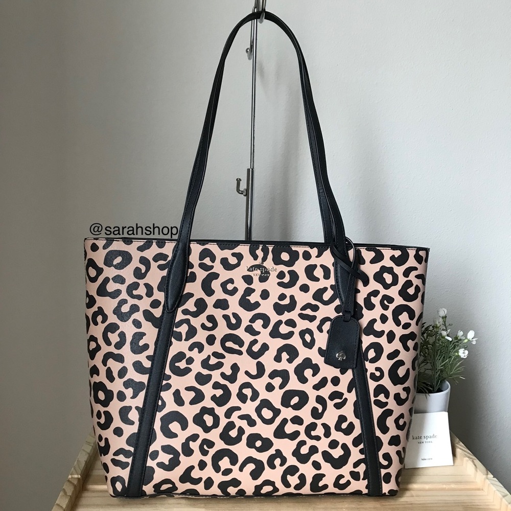Kate Spade Black Tote Bag with Sleek Leather Trim